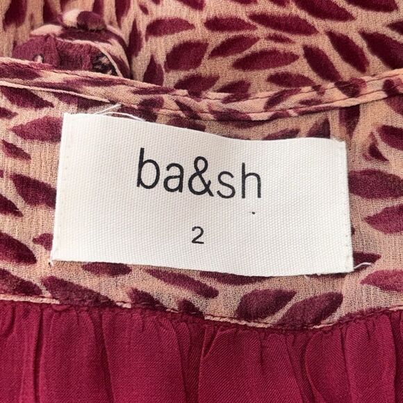 New ba&sh Gypsie Rose Dress Red Medium - Picture 15 of 16